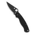 Spyderco Unisex-Adult C81GPBK2 Paramilitary 2 Black Blade Plain Edge Military small